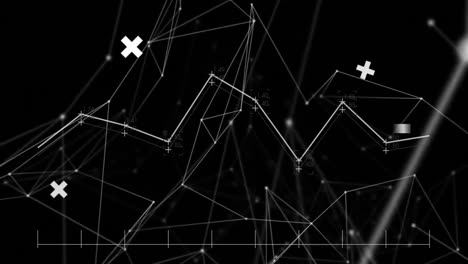 animación de la red de conexiones a través de iconos de medios
