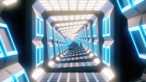 futuristic neon tunnel