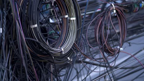 cables aéreos eléctricos y de comunicación, calles de bangkok