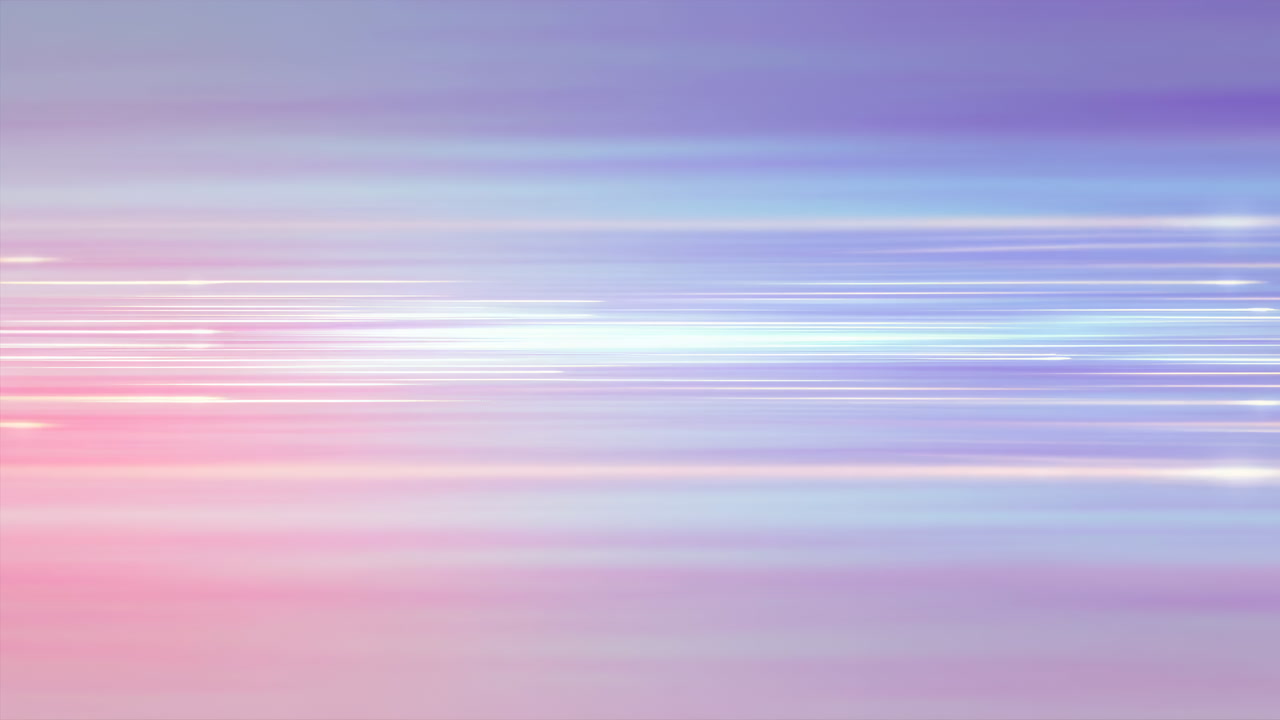 Horizontal Streaks Glide Across Pastel Sky. Subtle Light Bands Create Fast Yet Calming Motion With Gentle