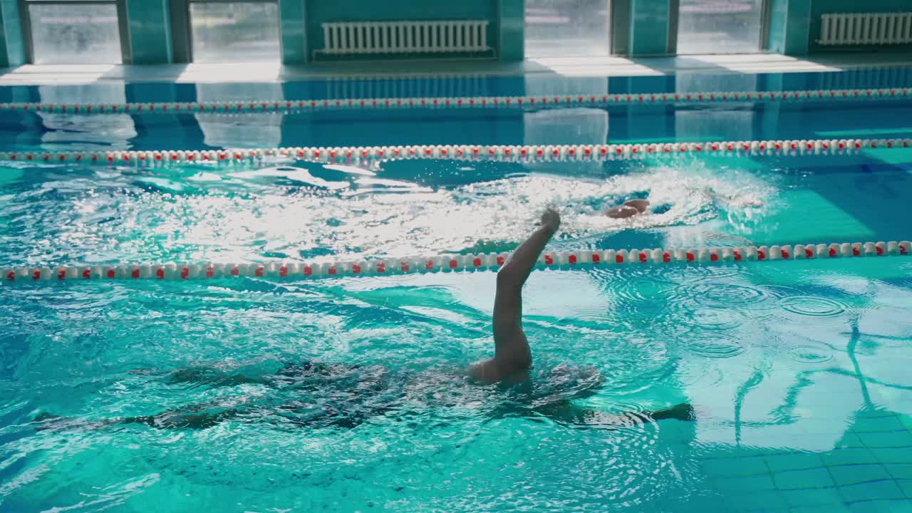Swimmers in a pool