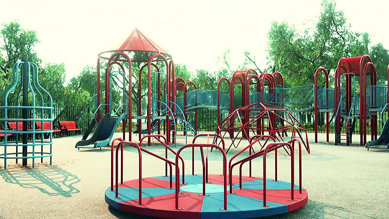 patio de recreo vacío en el parque