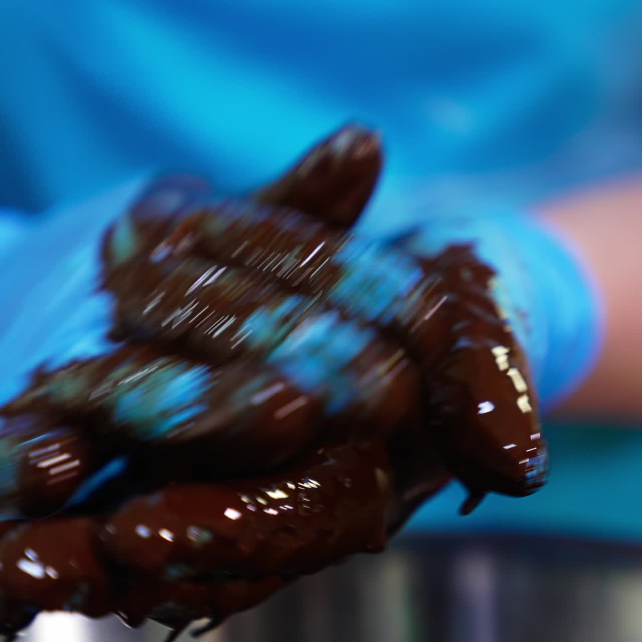 Chocolate covered hands