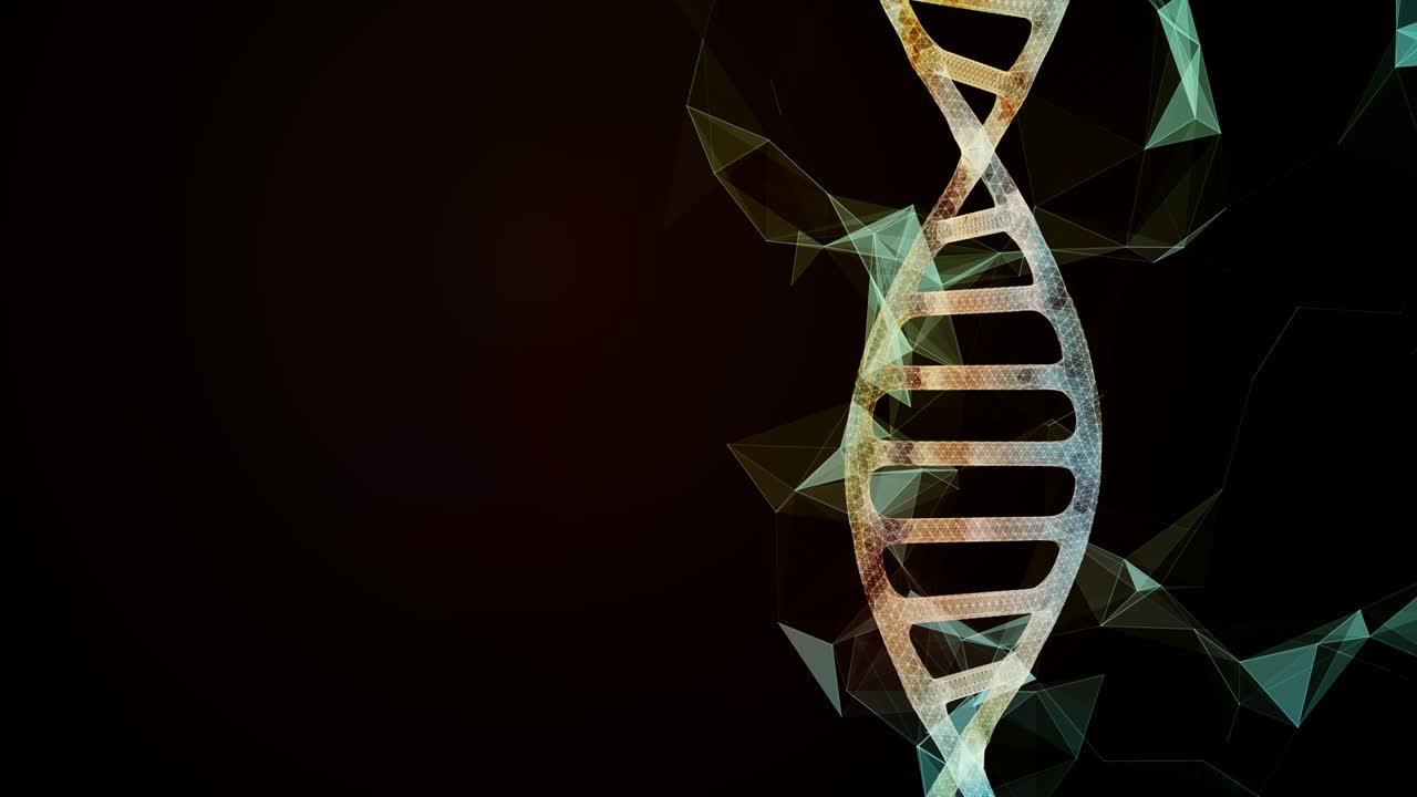 Forma astratta di molecola di DNA, sfondo animato
