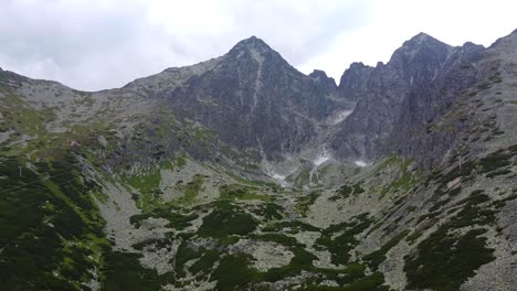 beautiful nature landscape of high tatra mountain lomnicky peak and summit