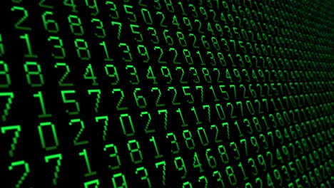 numbers green pattern close up animated background