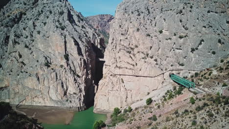 beautiful views of el chorro gorge, ardales, malaga, spain