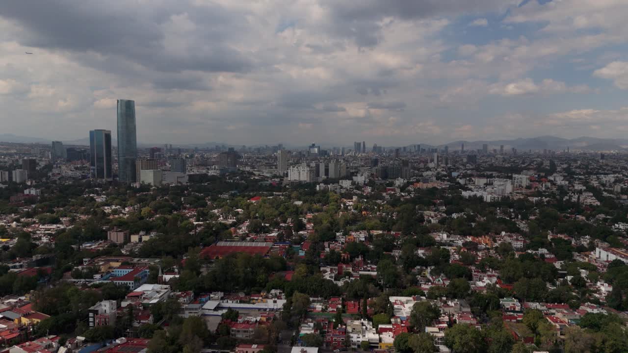 Drone lifting off in southern sector of Mexico City