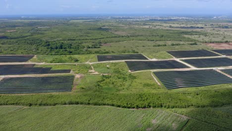 Aerial-View-Of-Newly-Constructed-El-Soco-Photovoltaic-Park-In-San-Pedro-De-Macoris,-Dominican-Republic