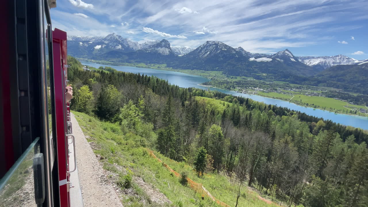 filmación turística fuera del ferrocarril