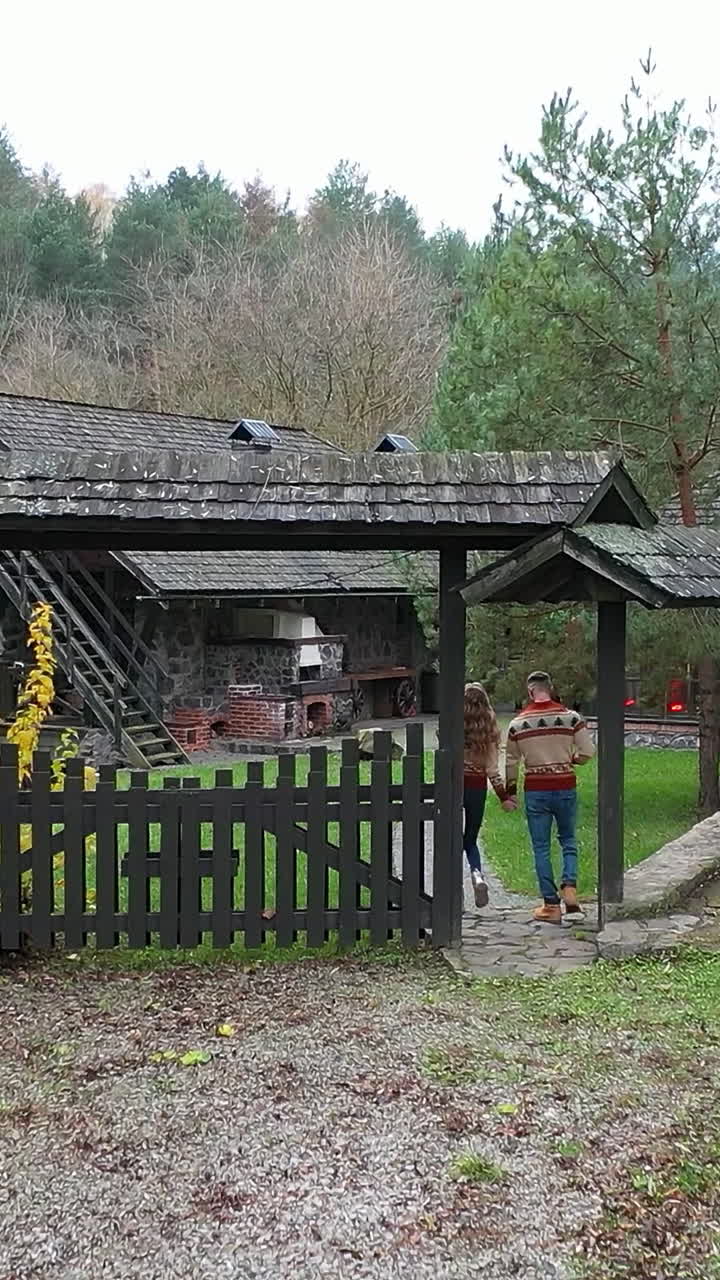Part of rest area. Aerial view of large resting park