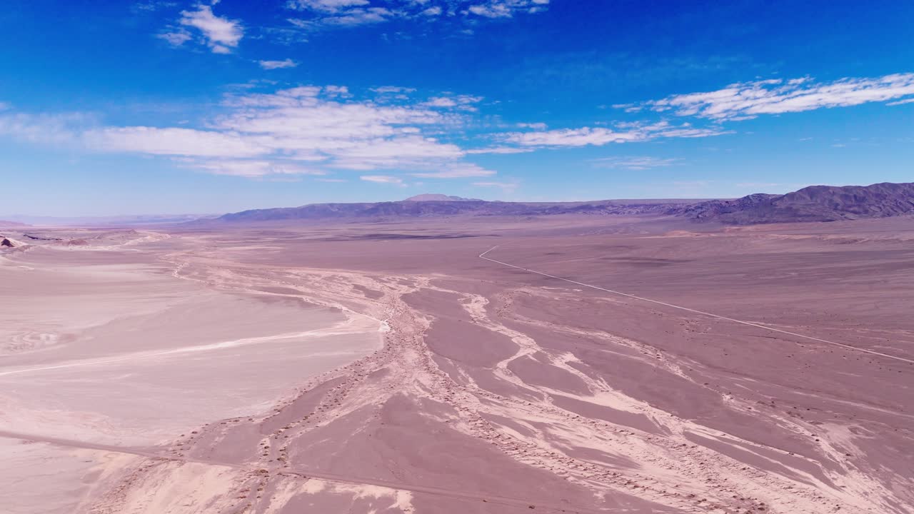 aerial view of the acatama desert chile