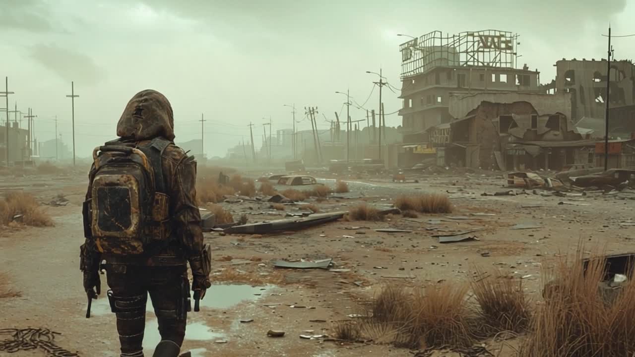 Post-Apocalyptic Wasteland Scene