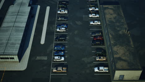 busy parking lot filled with a multitude of cars