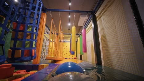 indoor obstacle course in children's play area