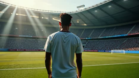 soccer player in stadium