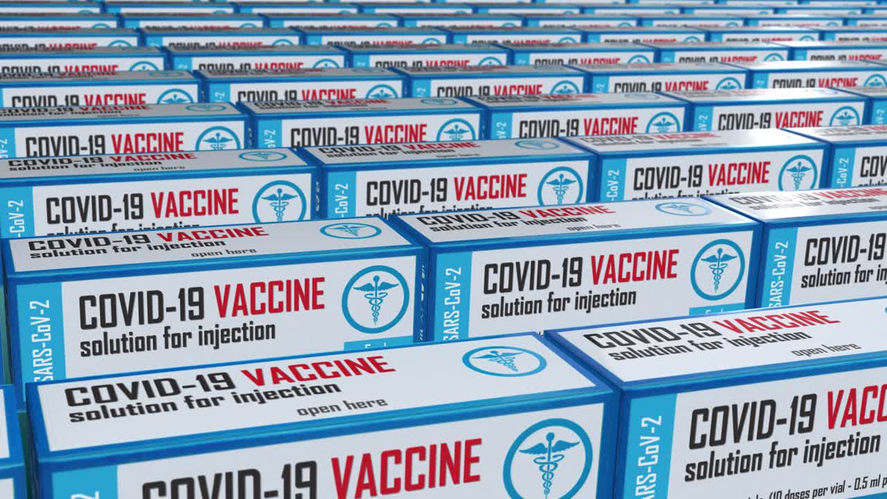 la vacuna de la caja médica de covid 3 en 1.