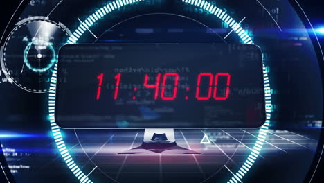 countdown to 0 on computer screen in tech style