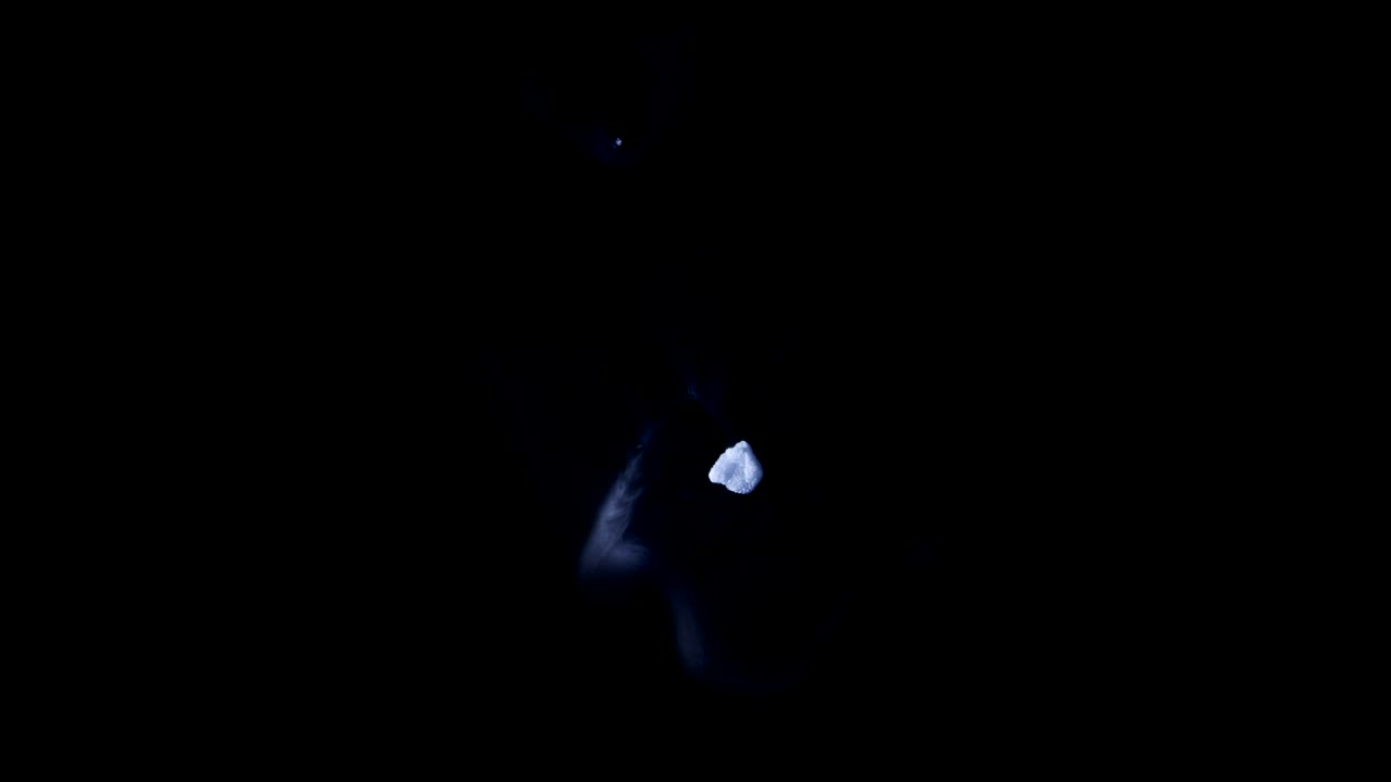 Dry Ice comet / asteroid floats in outer space composite