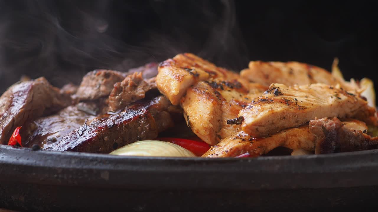 Sizzling Chicken and Beef Fajitas