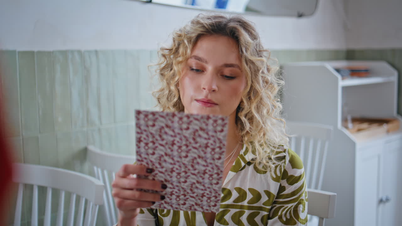 Restaurant guest talking waitress choosing dish closeup. Woman reading menu