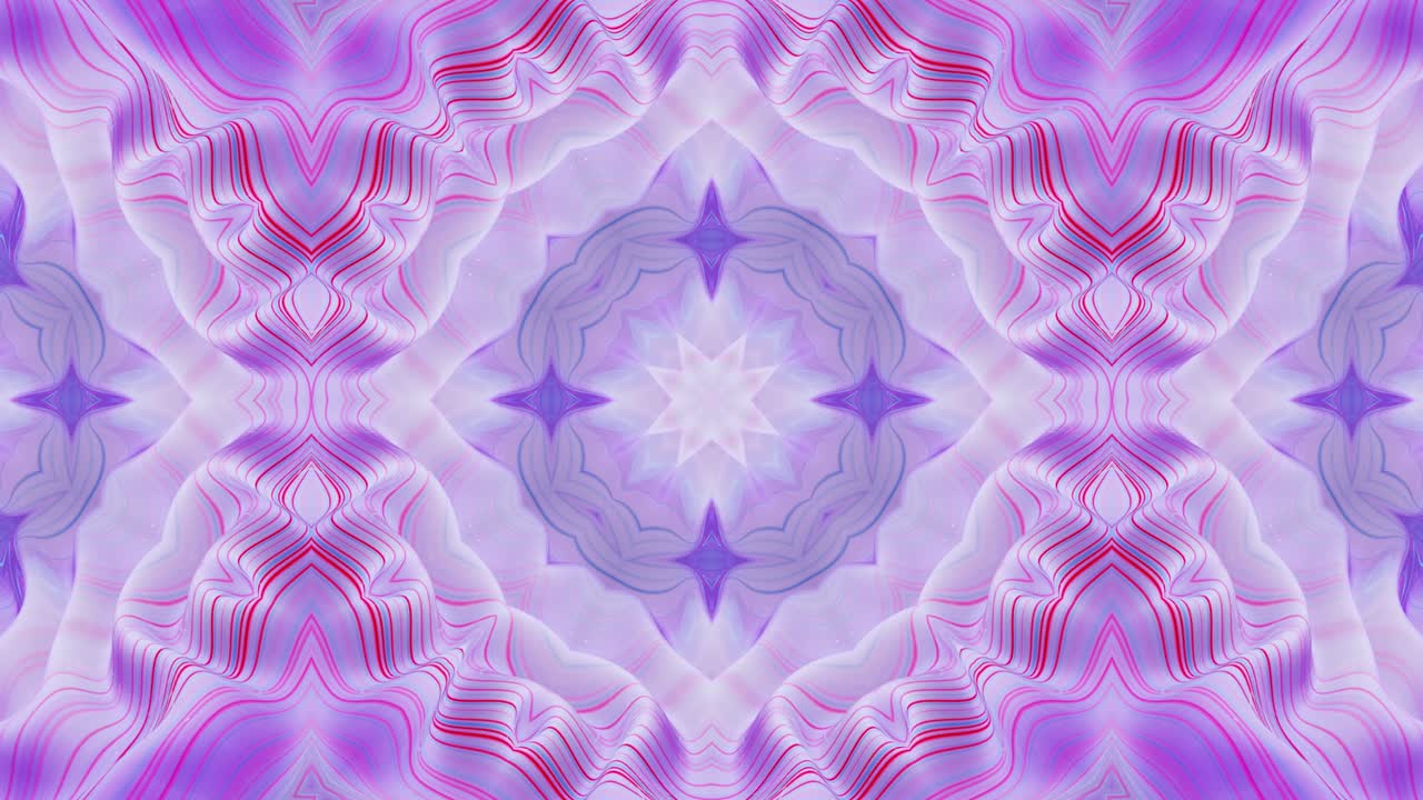 patrón ondulado líquido como el caleidoscopio con ondas, gradiente multicolor. 3d elegante abstracto en bucle bg, estructura simétrica ondulada de vidrio líquido brillante. animación fluida colorida de moda de 4k.