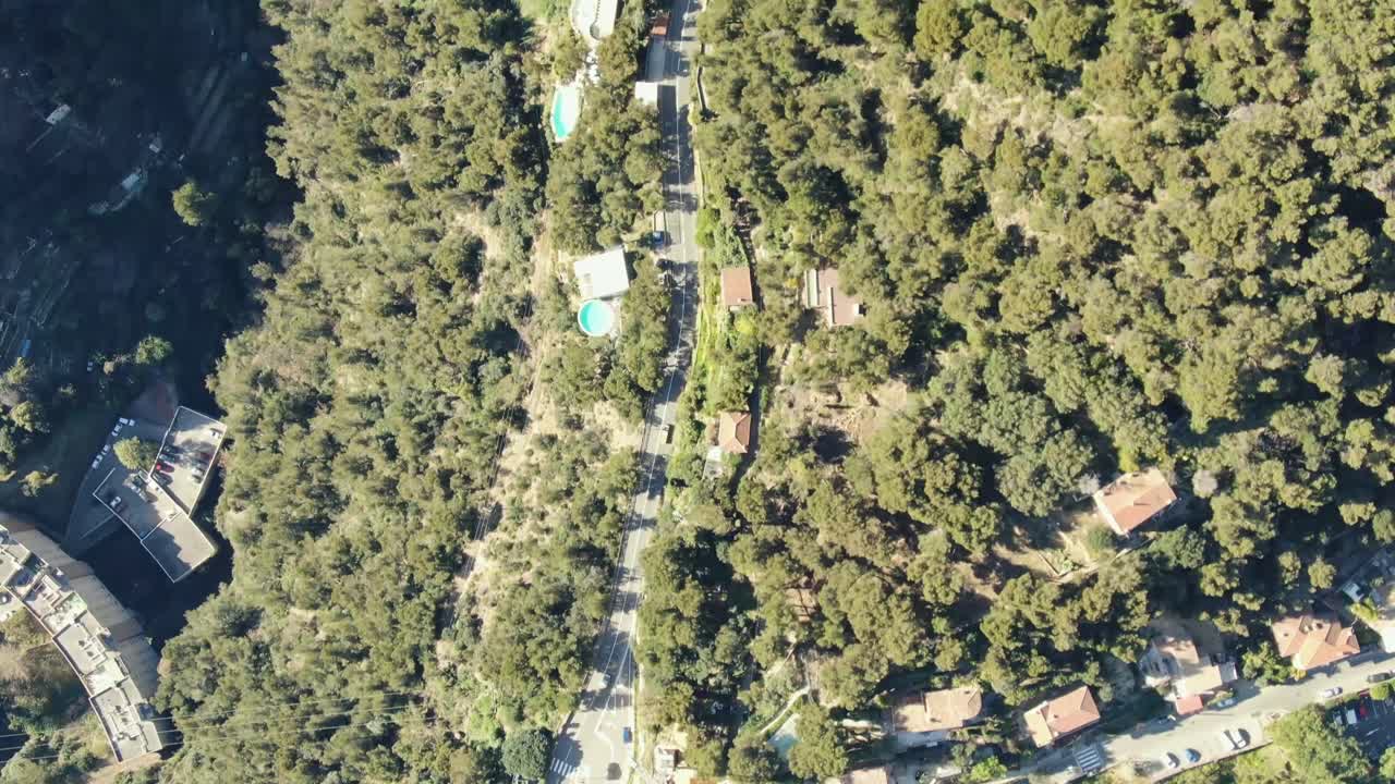 곡선 도로의 평면도