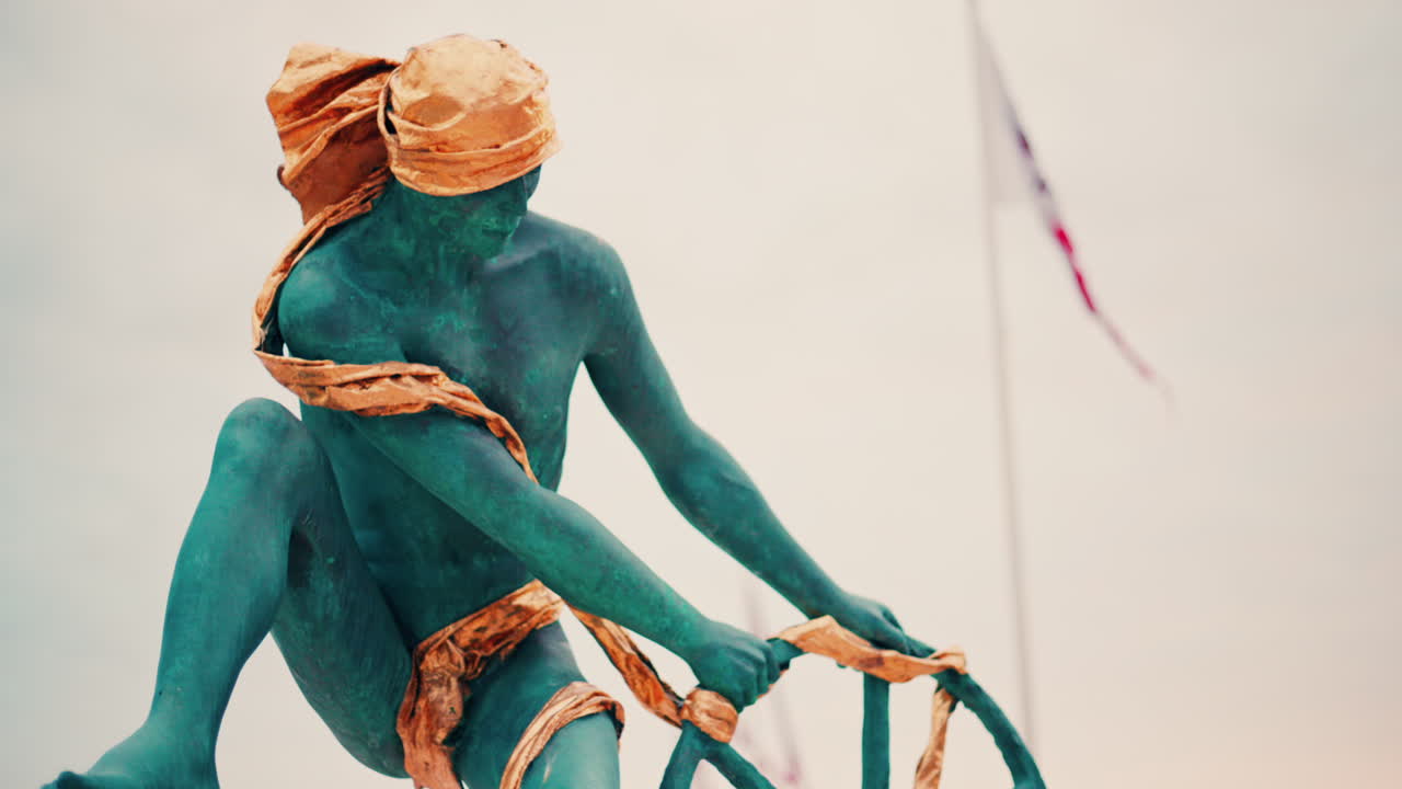 Monte Carlo, Monaco - November 4, 2024: Ulysses sculpture by Anna Chramy in the Port de Monaco