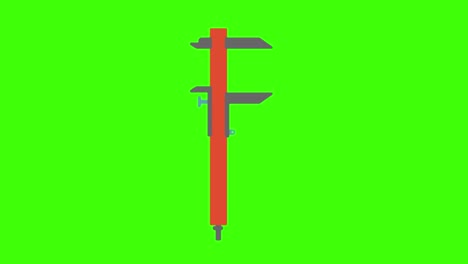 icono de pinzas en una pantalla verde en 4k