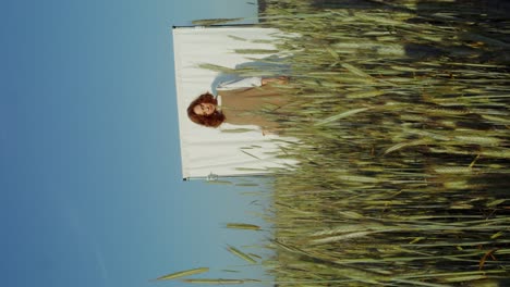 woman in a field