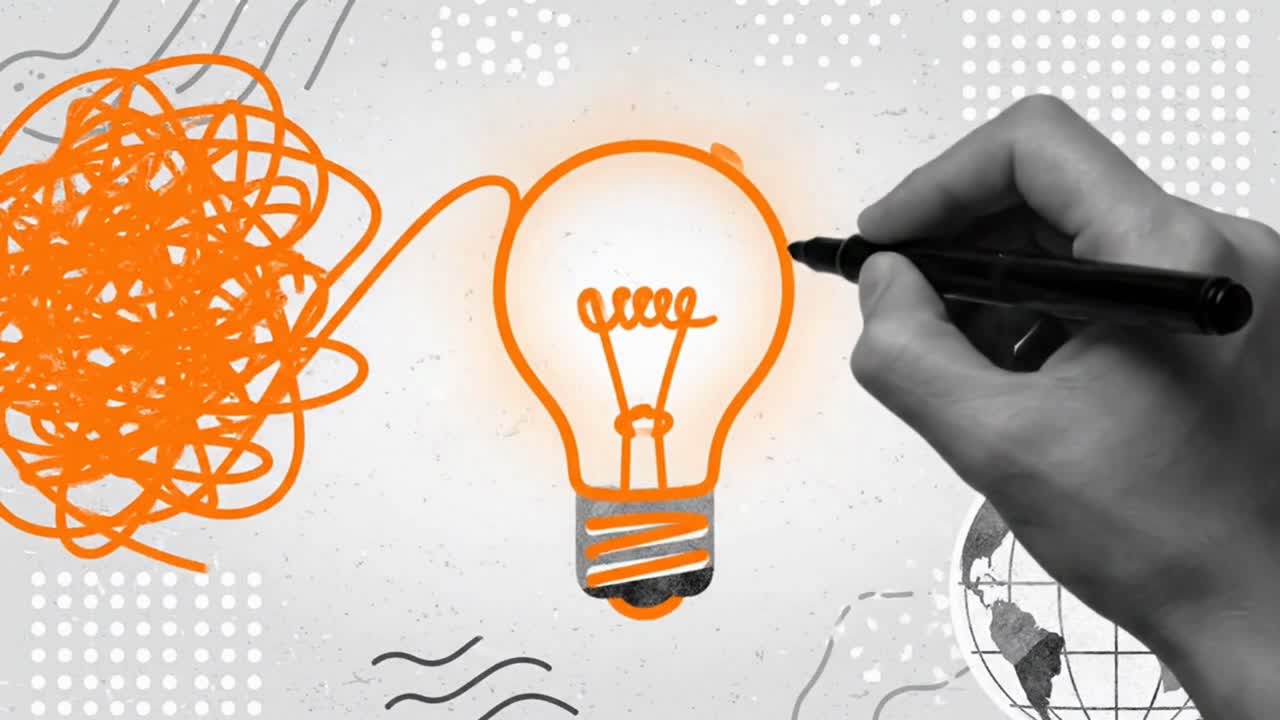 Creative Problem-Solving Concept from Chaos to a Clear Idea