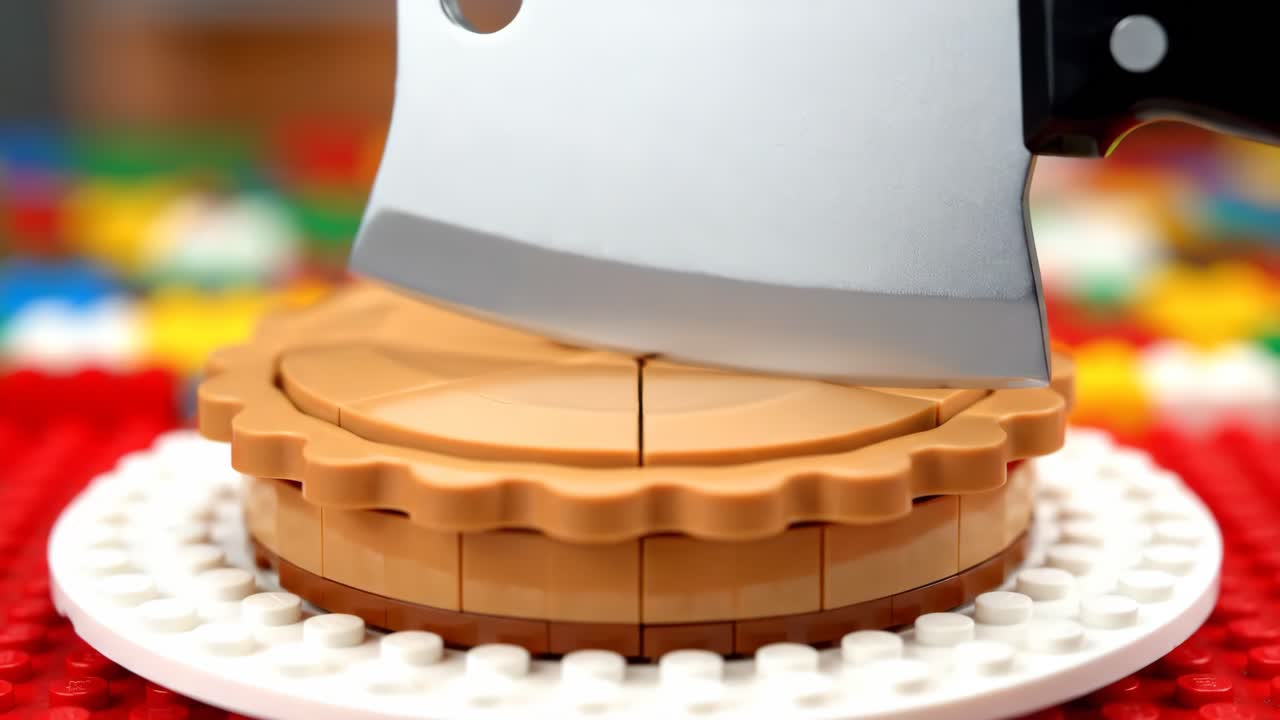 Lego Pie Cut with Knife