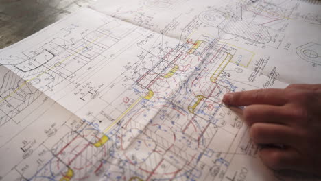 detailed engineering drawings of machinery parts