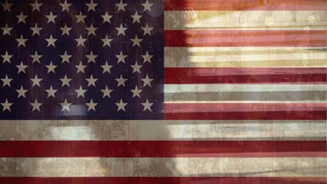 Zebrastreifen-Mit-Amerikanischer-Flagge