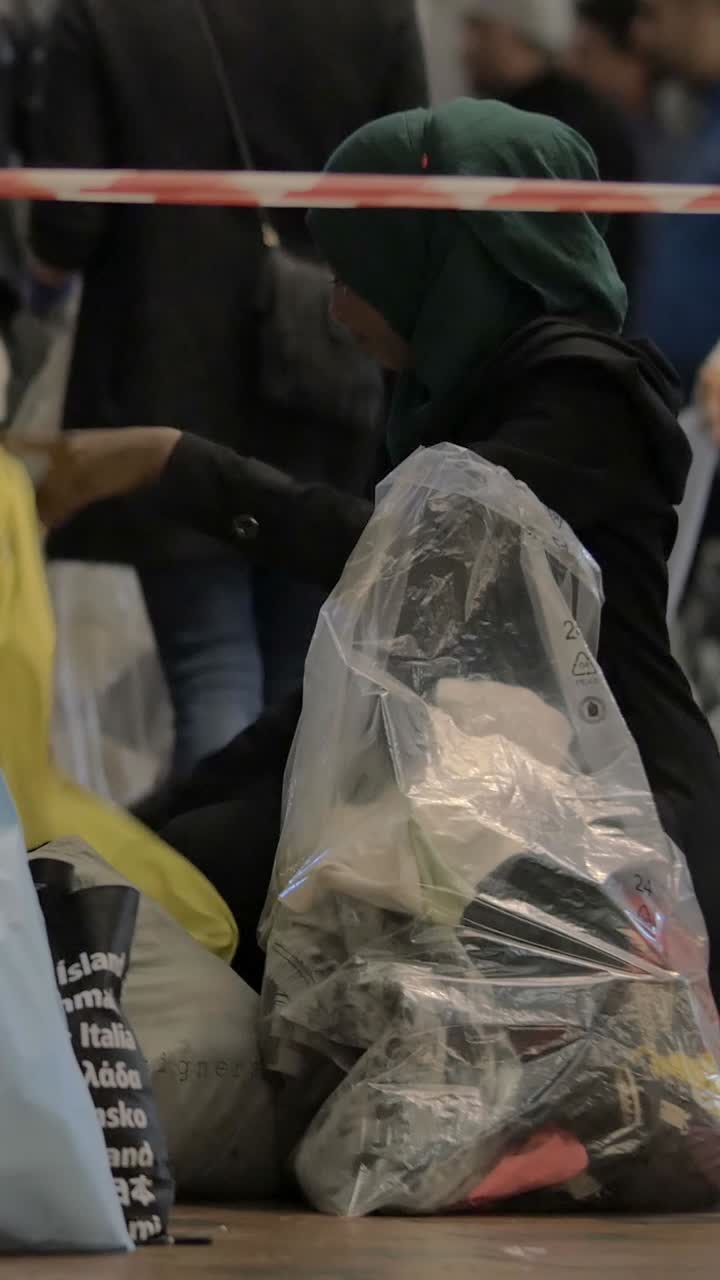 Woman with Hijab Holding Plastic Bag