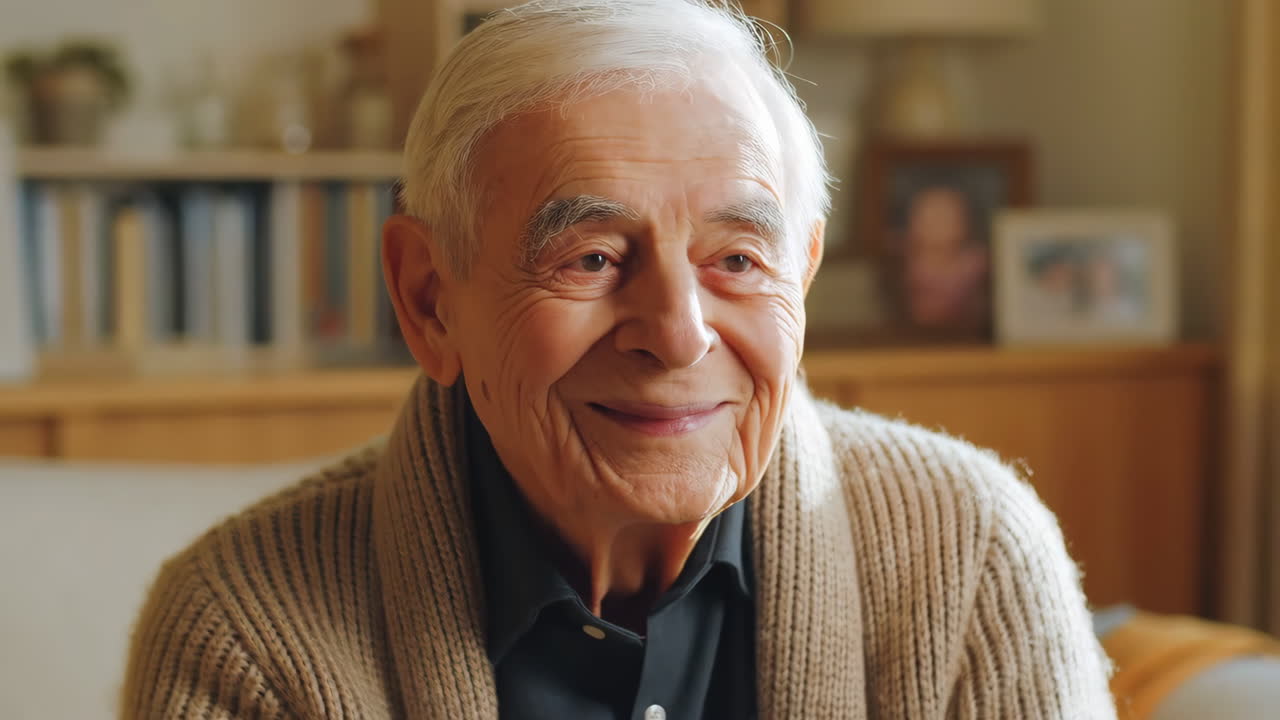 Portrait of a smiling elderly man