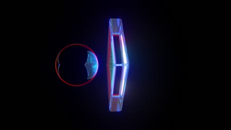 abstract glass shapes looped animation