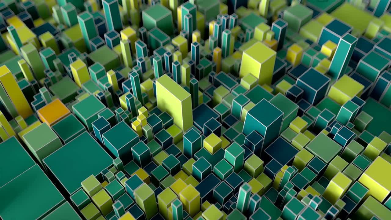 4k cubos abstractos en bucle en un hermoso movimiento.