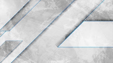 fondo de movimiento grunge geométrico de tecnología azul y gris