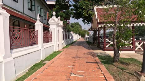 progression of a peaceful walk in a tranquil park