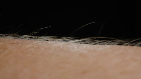 man hand huid textuur close-up, haar. arm oppervlak macro schieten. lichaam en gezondheidszorg, hygiëne en geneeskunde concept.