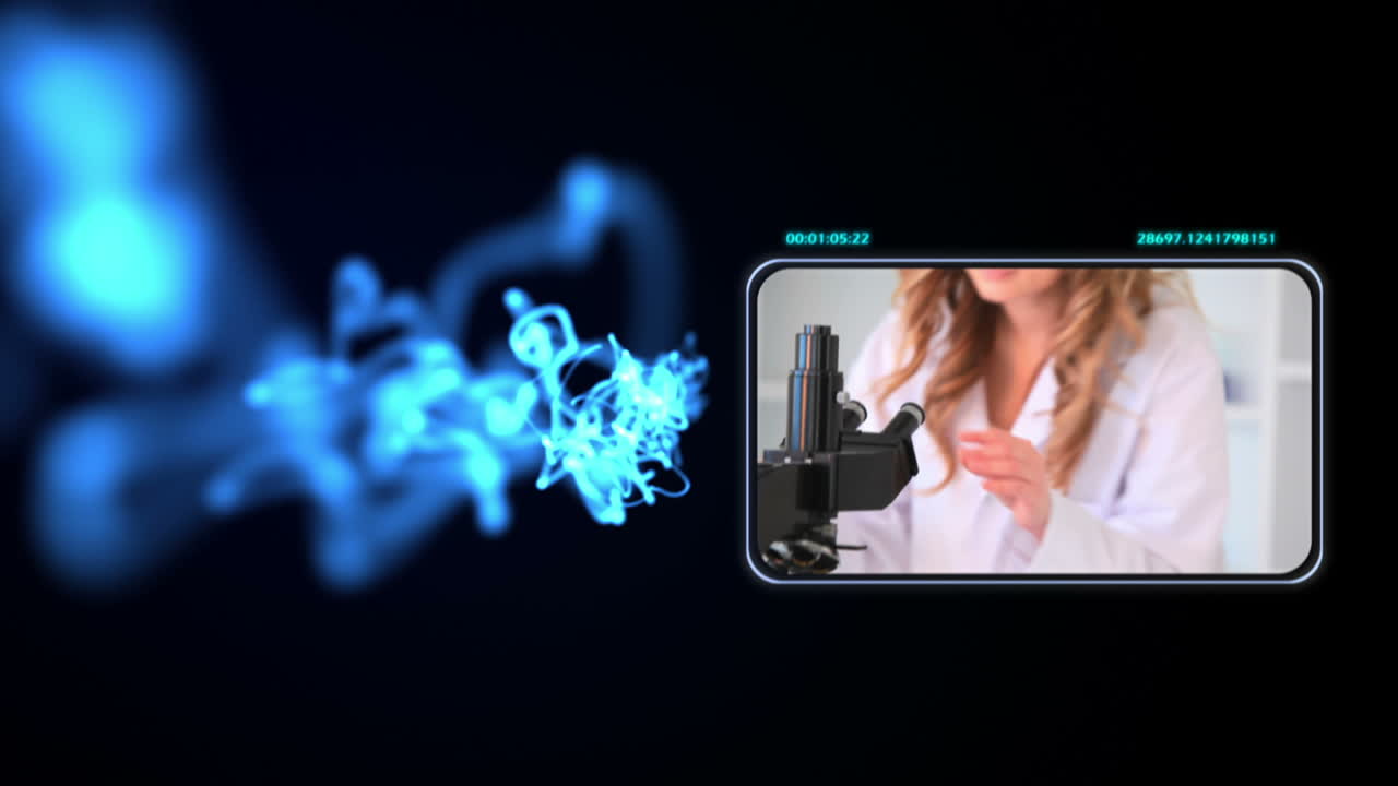 화학을 하는 젊은 여성