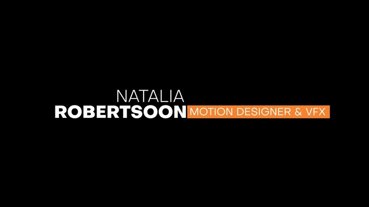 Personligt branding-titelskilt for professionel motion designer og VFX-artist