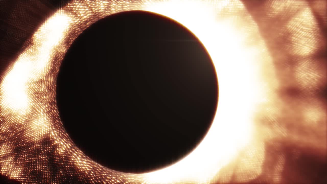eclipse de órbita del planeta en la nebulosa - reacción química de la tinta y la resina