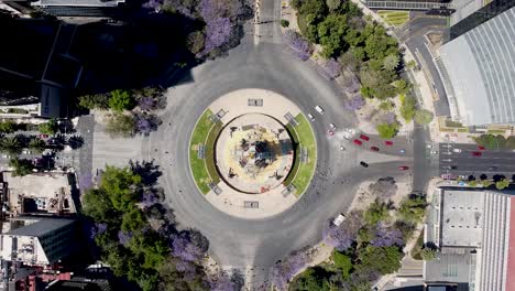 Zenitalansicht-Von-Angel-De-La-Independencia-In-Mexiko-Stadt