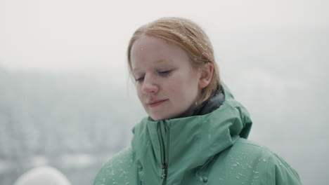 woman in a winter wonderland