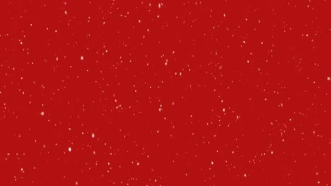 Animación-De-Nieve-Cayendo-Sobre-Fondo-Rojo