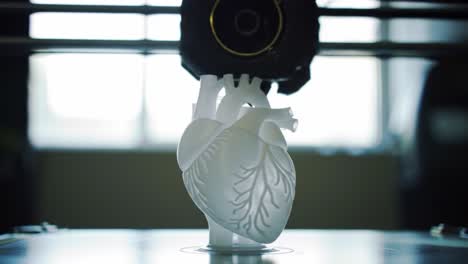 innovative 3d printing technology showcasing a detailed heart model, highlighting advances in medical visualization and educational tools for healthcare professionals