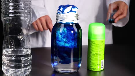 demonstrating cloud formation using household items
