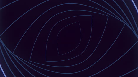 Mesmerizing blue spiral of glowing light on black background